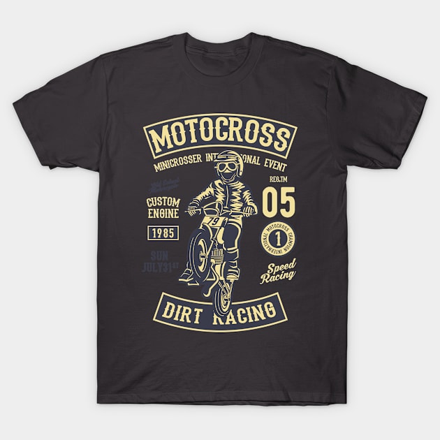 Motocross T-Shirt by PaunLiviu